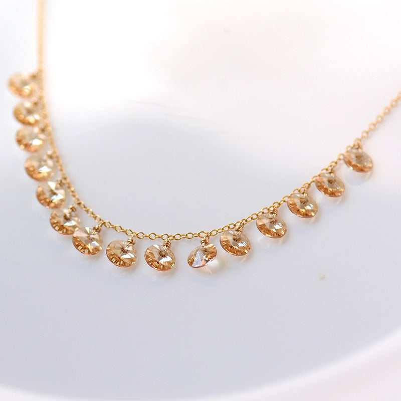 Champagne Crystal Necklace