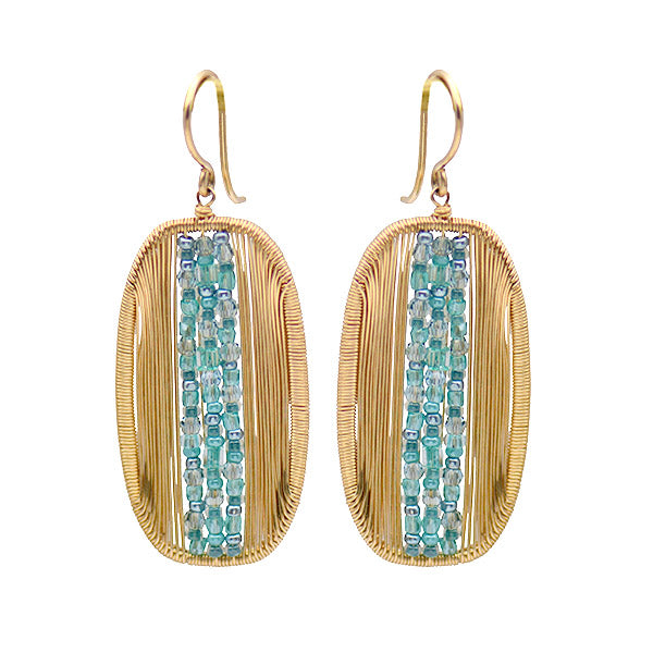 Wire-Wrapped Golden Swarovski Drops