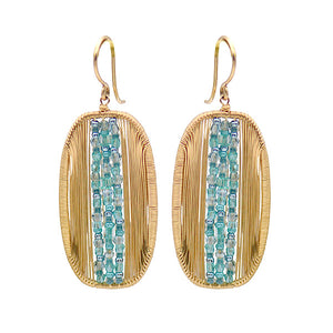 Wire-Wrapped Golden Swarovski Drops