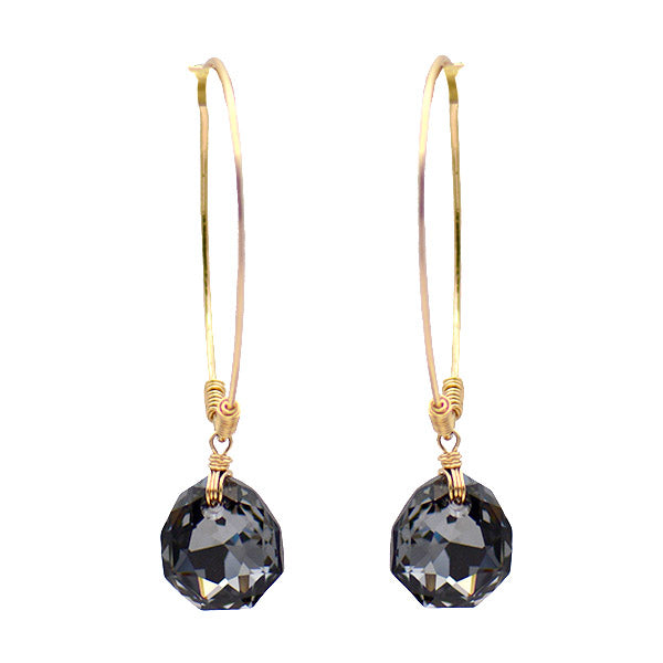 Crystal Drop Hoops