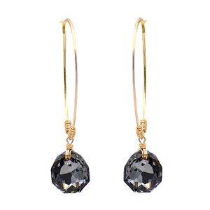 Crystal Drop Hoops