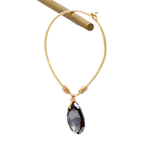 Crystal Drop Hoops