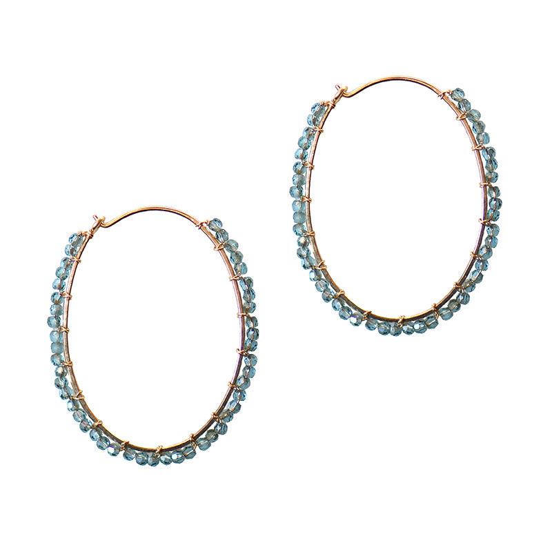 London Blue Topaz Hoops
