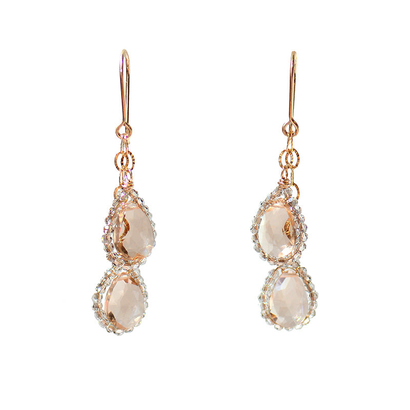 Morganite Quartz Earrings