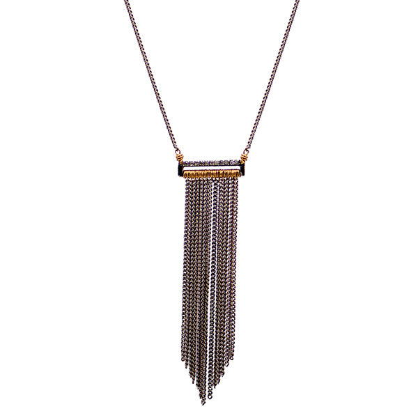 Long Fringe Diamond Necklace