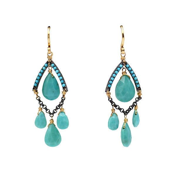 Turquoise Chandelier Drops