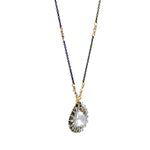 Mixed-Metal Crystal Necklace