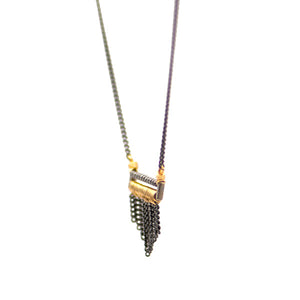 Black Diamond Fringe Necklace