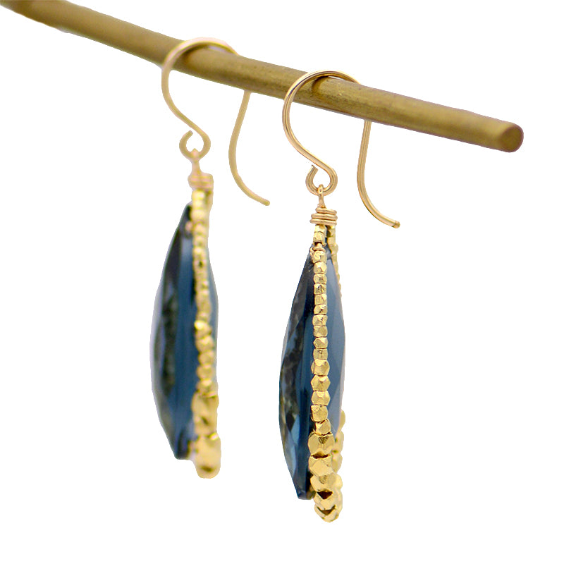 London Blue Quartz Earrings