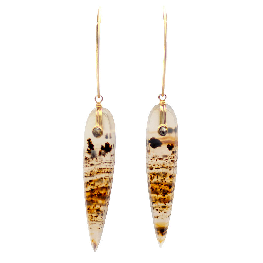 Montana Agate Hoop Drops