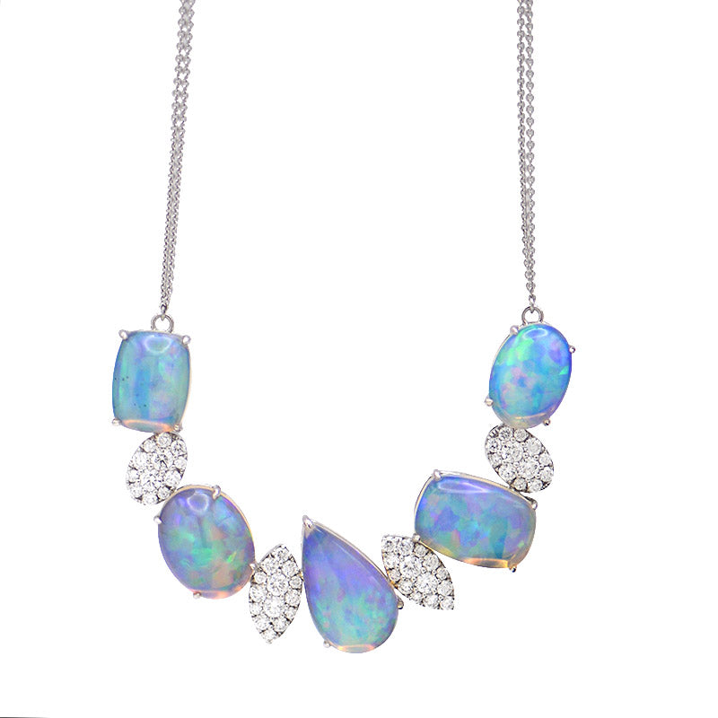 Opal & Diamond Necklace