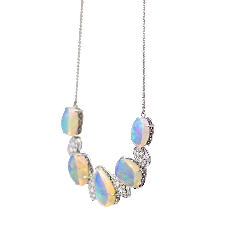 Opal & Diamond Necklace
