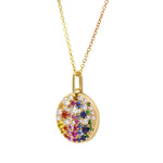 Rainbow Sapphire Pendant Necklace