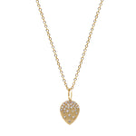 Scattered Diamond Pear-Shaped Pendant Necklace