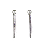 Blackened Diamond Hoop Earrings