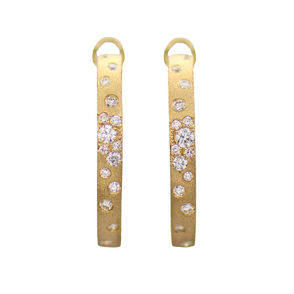 Large Diamond Confetti Hoop Earrings