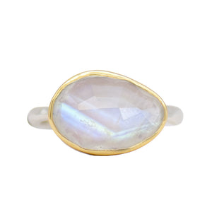 Rainbow Moonstone Ring