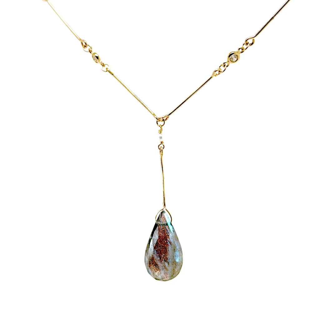 Labradorite Lariat Necklace