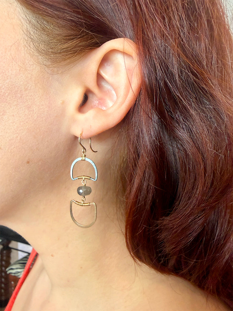 Mixed-Metal Labradorite Drops