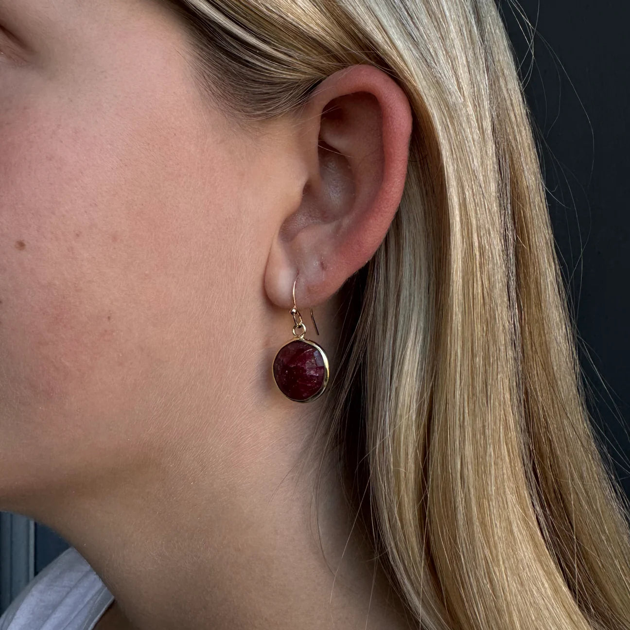 Ruby Drop Earrings