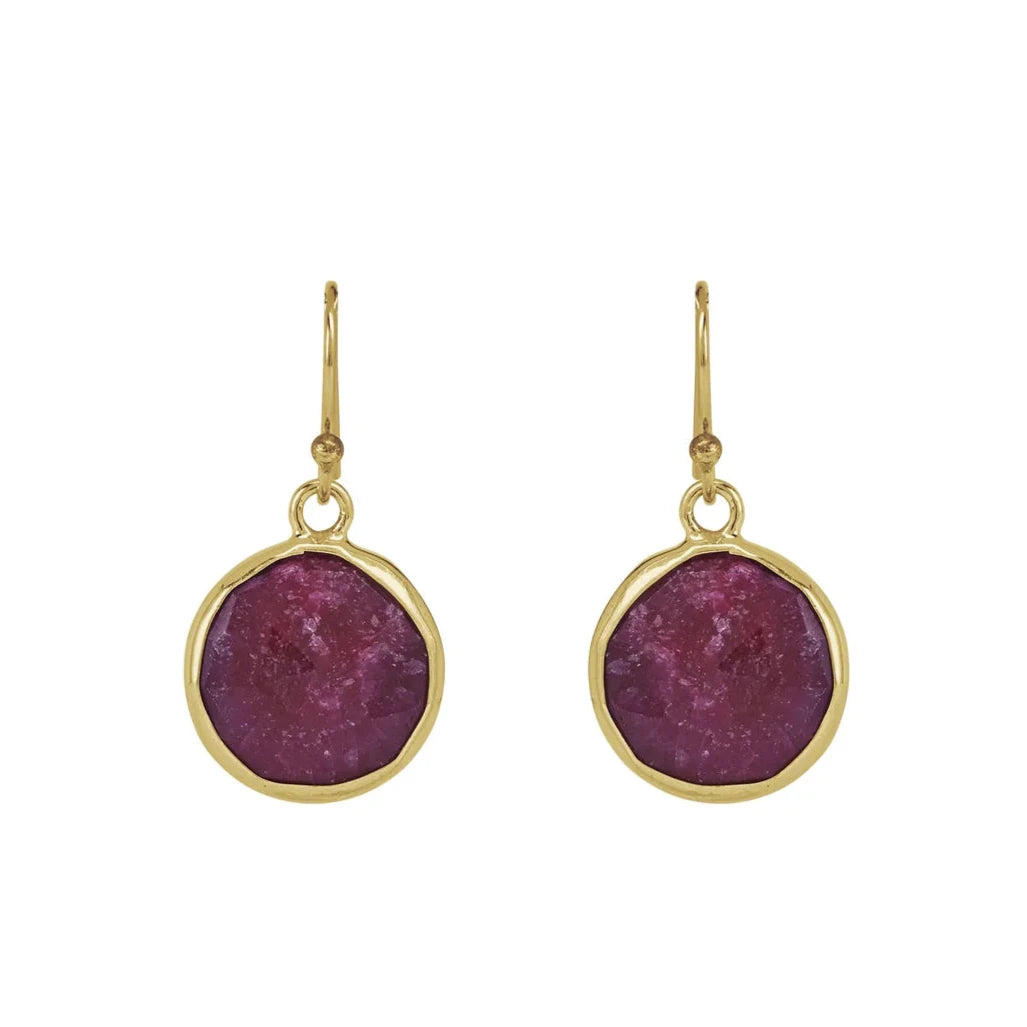 Ruby Drop Earrings