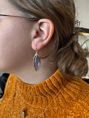 Iolite Quartz Earrings
