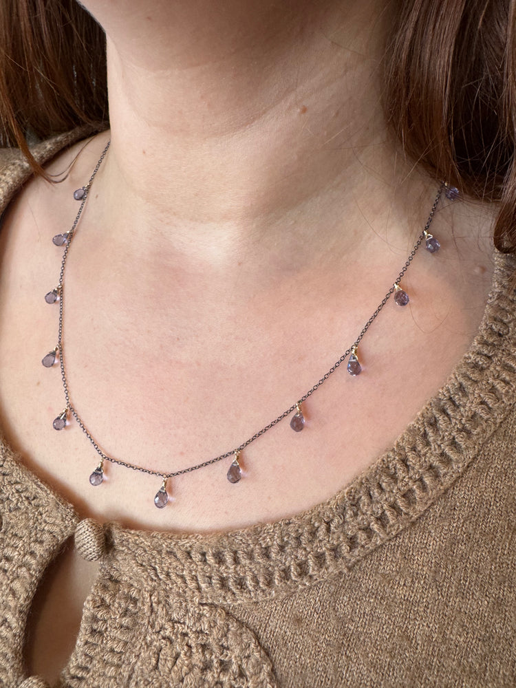 Iolite Quartz Necklace