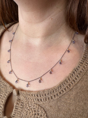 Iolite Quartz Necklace