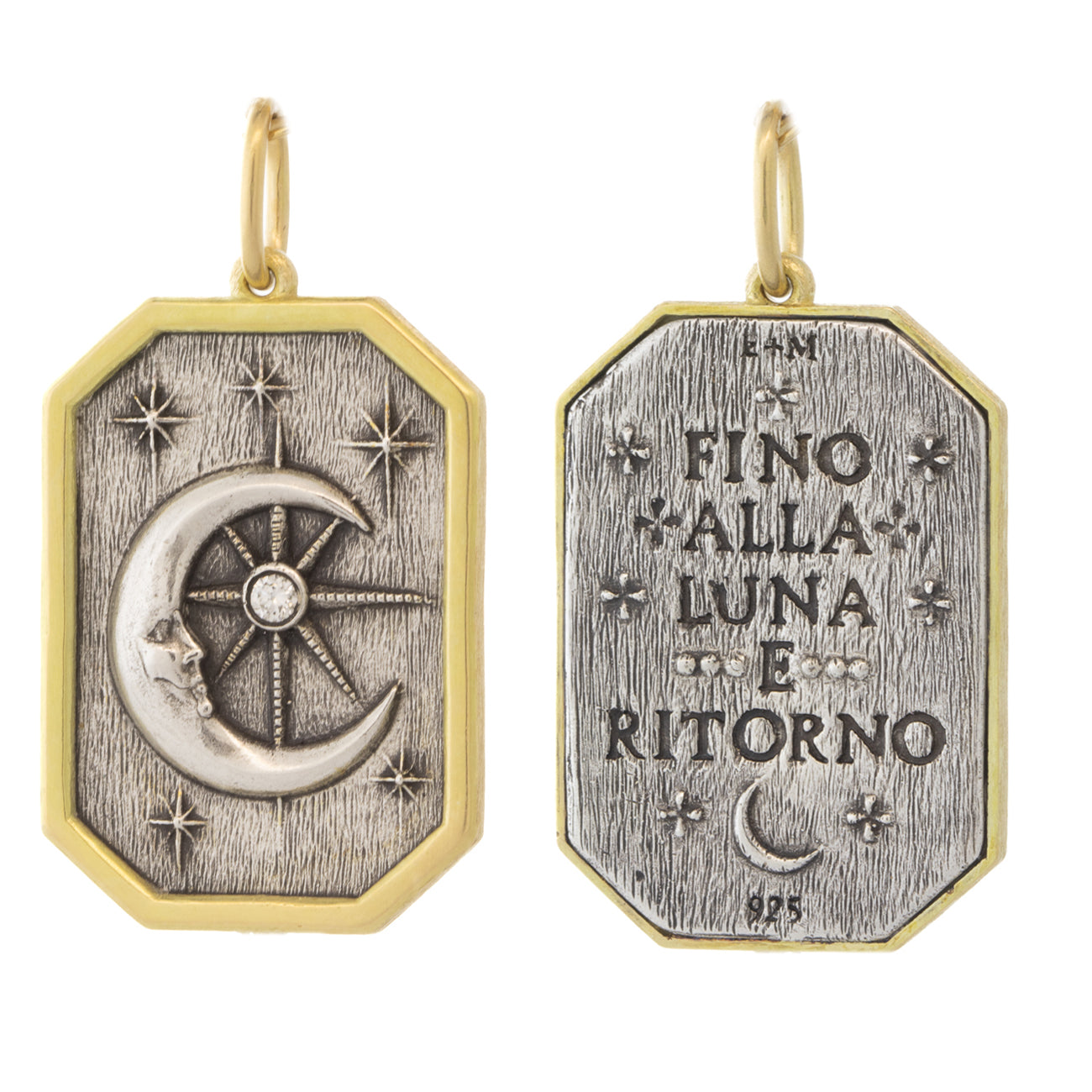 Diamond Star & Moon Charm