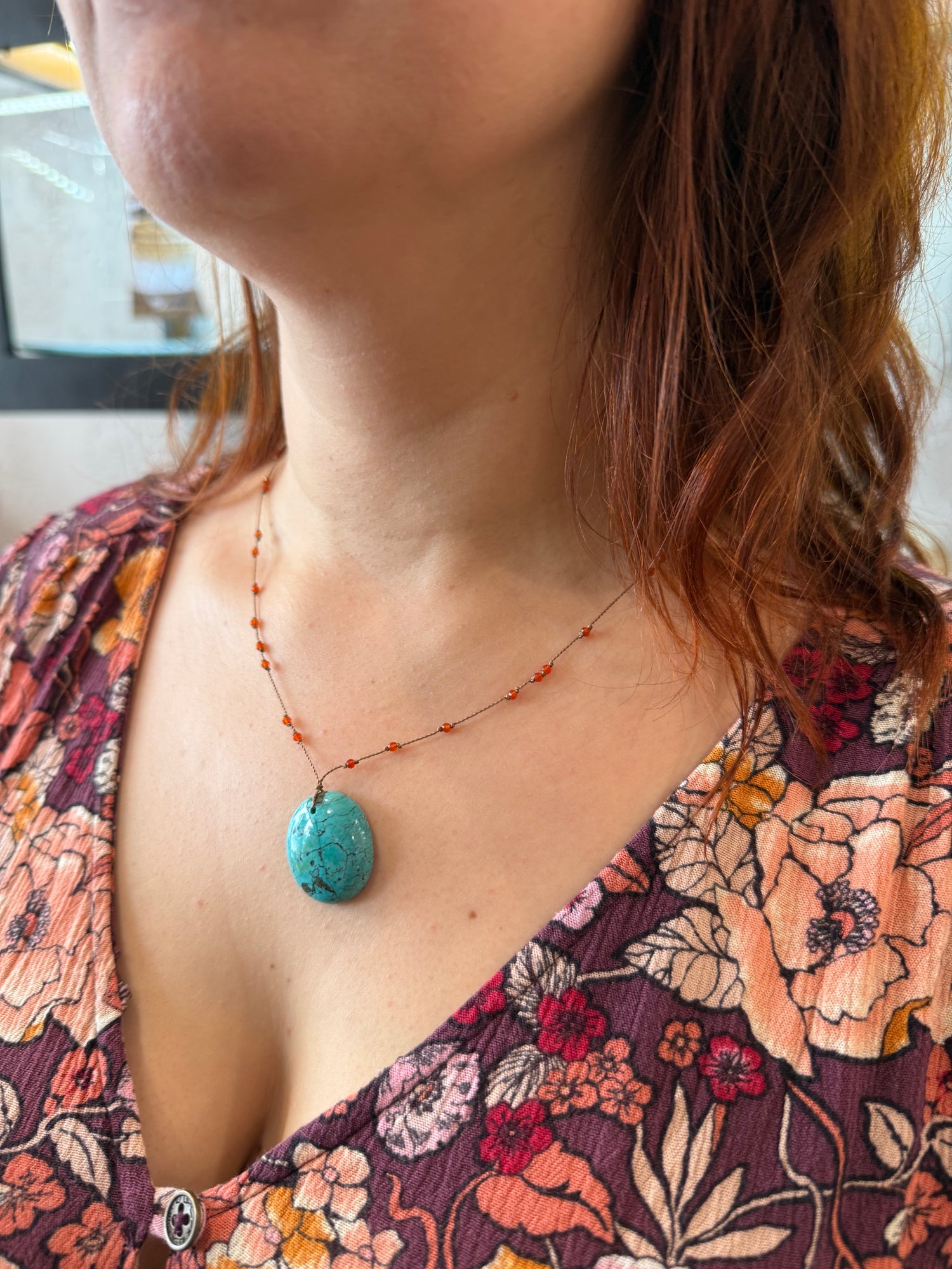 Turquoise & Carnelian Necklace