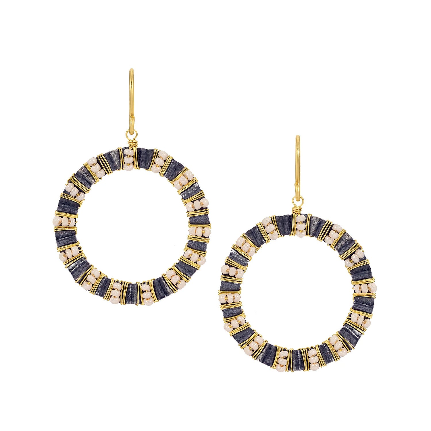 "Cady" Open Pearl Drop Earrings
