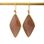 Chocolate Moonstone Earrings