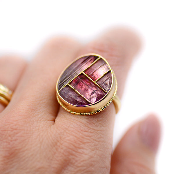 Mosaic Tourmaline Ring