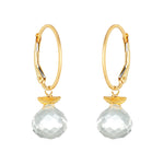 "Sunday Morning" White Topaz Drop Earrings