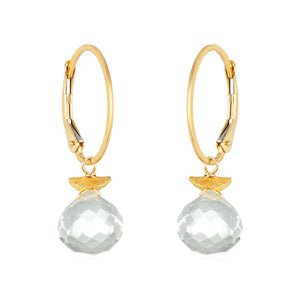"Sunday Morning" White Topaz Drop Earrings