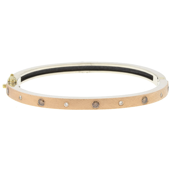 "Melia" Rose Gold Diamond Bangle