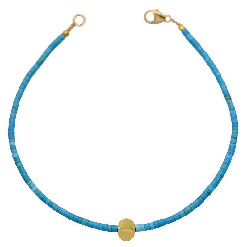 Turquoise & Gold Bracelet