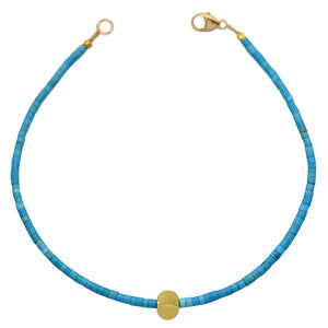 Turquoise & Gold Bracelet