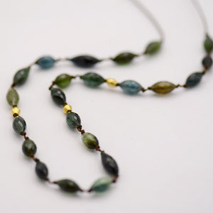 Blue/Green Tourmaline Necklace