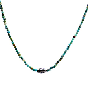 Turquoise & Black Diamond Necklace