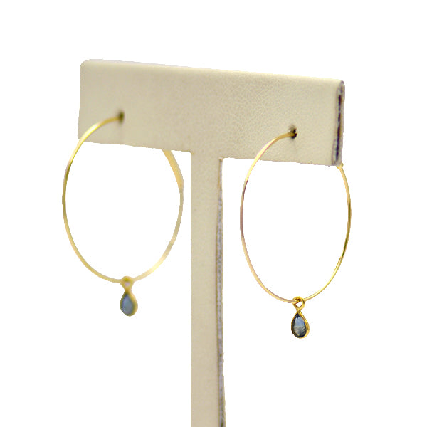 Sapphire Hoop Earrings