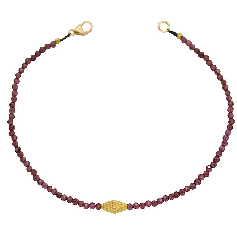 Garnet & Gold Bracelet