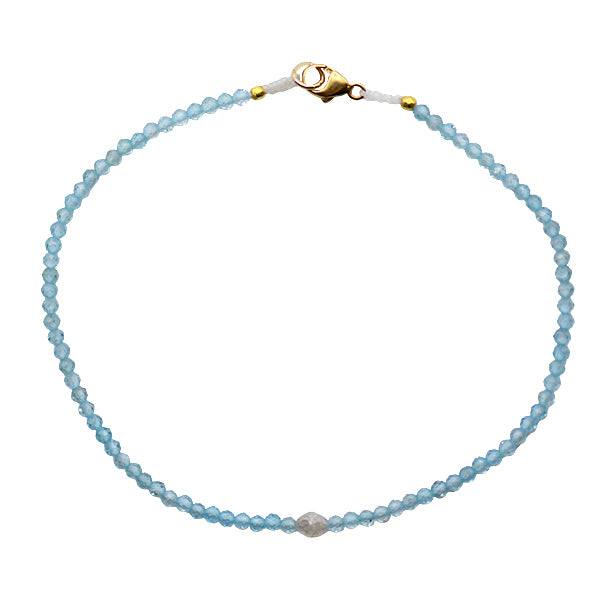 Apatite & Diamond Bracelet