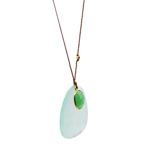 Chalcedony and Chrysoprase Necklace