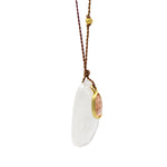 Rainbow Moonstone and Imperial Topaz Necklace