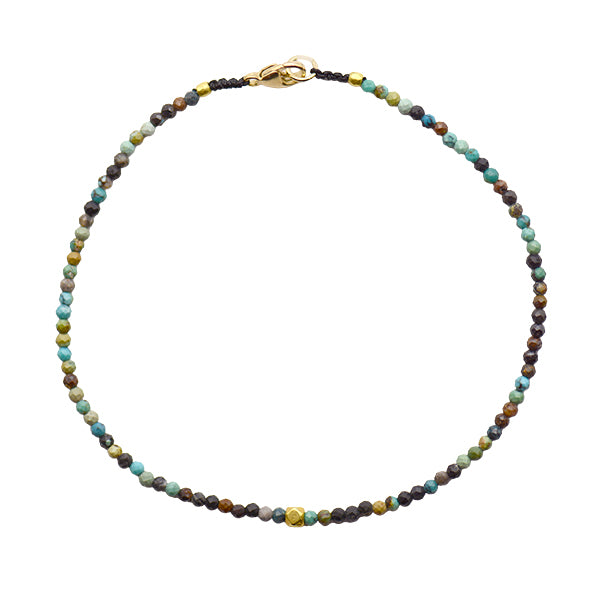 Chrysocolla & Gold Bracelet