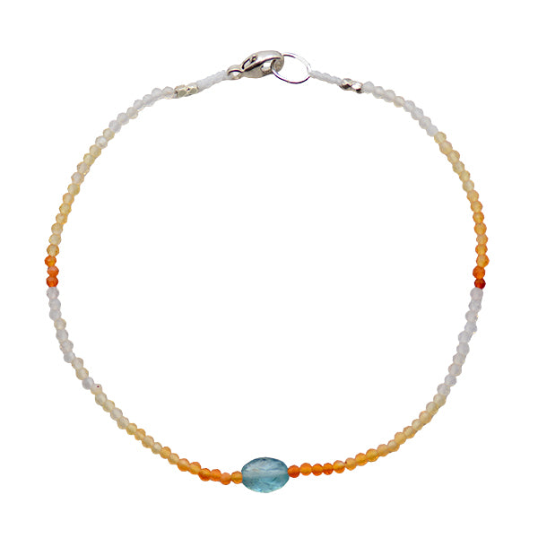 Fire Opal & Apatite Bracelet