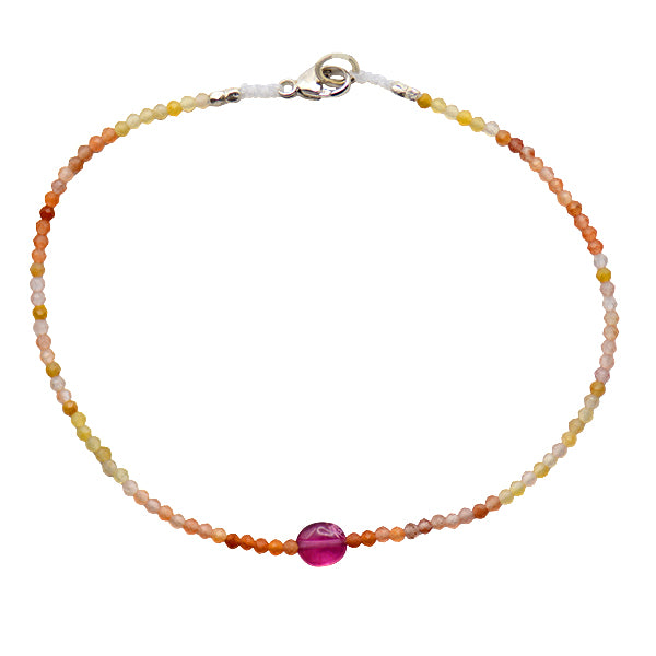 Carnelian and Spinel Bracelet