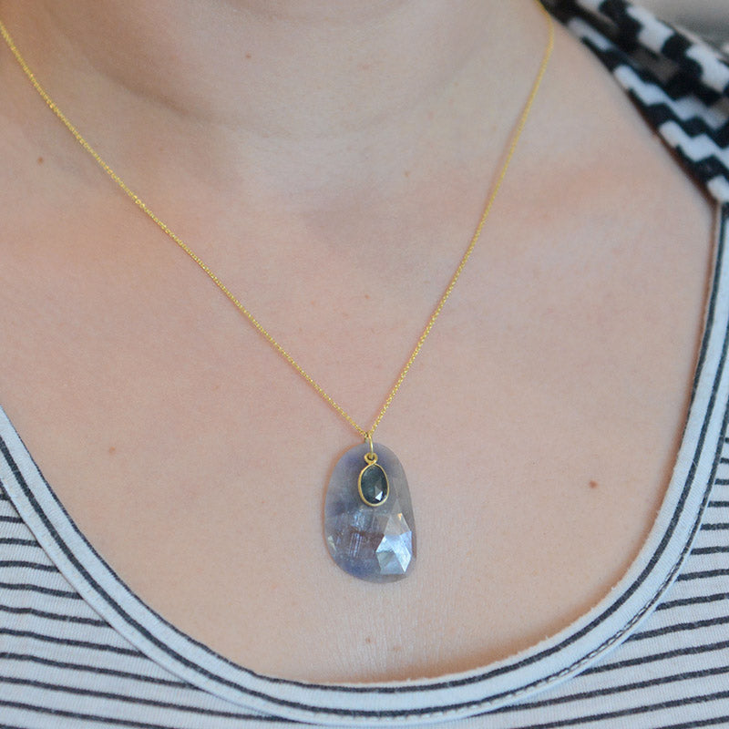Double Sapphire Necklace
