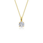 Solitaire Drop Pendant Necklace